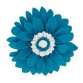 Saro Saro FT123.TE13R 13 in. Felt Flower Round Throw Pillow with Poly Filling FT123.TE13R